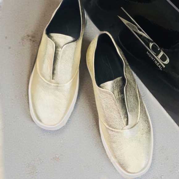 ZCD MONTREAL • Gold Hamilton Sneakers Shoes In Oro - Picture 9 of 10